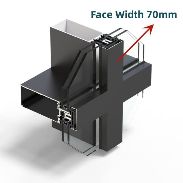 Fassadenbreite 70 mm_Vorhangfassade