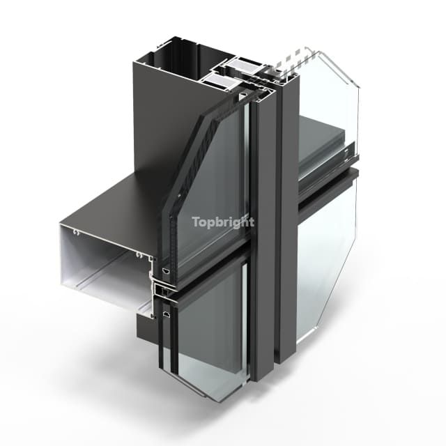 Fassadenbreite 95 mm, thermisch getrenntes Elementfassadensystem TB 95UCW