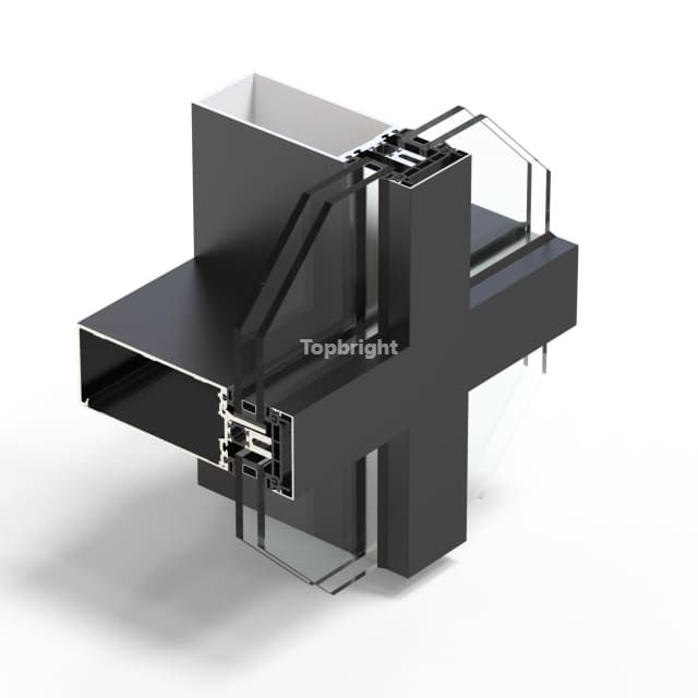 Fassadenbreite 70 mm, thermisch getrenntes Pfosten-/Riegel-Vorhangfassadensystem TB70 FCW