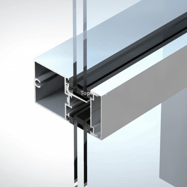 Pfosten-/Riegel-Vorhangwandsystem mit thermischer Trennung TB120