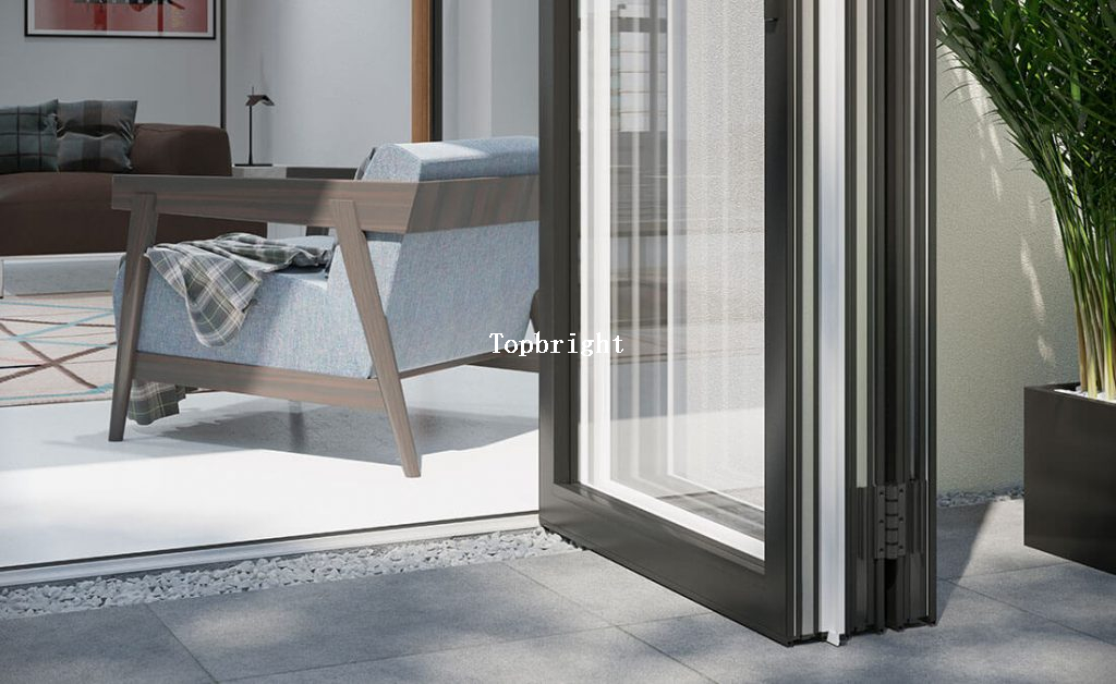 Faltbare Aluminium-Terrassentrennwand-Falttür TPF-002